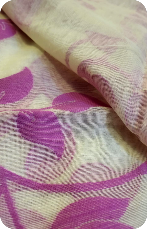 ~ Charulata ~ White Jamdani Cotton Saree - Image 6