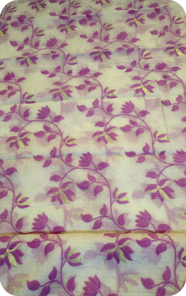 ~ Charulata ~ White Jamdani Cotton Saree - Image 10