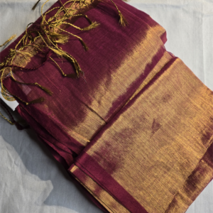 ~ Raga ~ Golden Rose Tissue Silk Saree